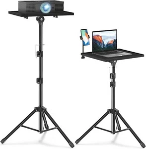 Height Adjustable Projector Stand 22lbs Load Capacity Tall Tripod for Laptops - Picture 1 of 9