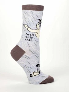 Calcetines para mujer Q azules - F**k esta mierda - Imagen 1 de 1