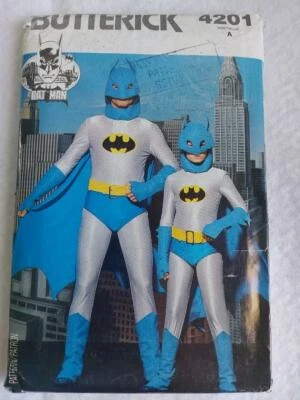 Butterick 4201 Mens Batman Halloween Costume Pattern Sz XS-L - Image 1 of 2