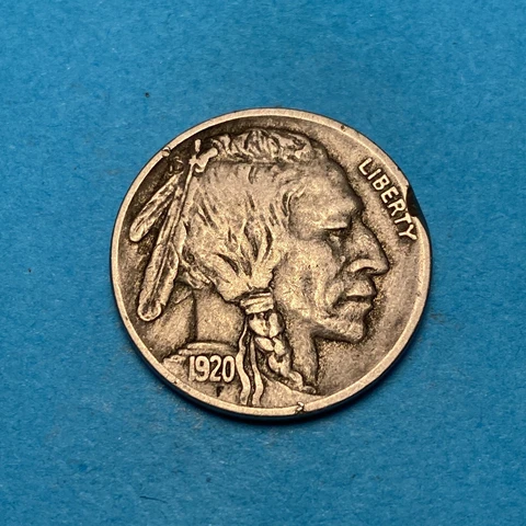 (1) Beautifully Toned 1920-D Buffalo/Indian Head Nickel XF FULL HORN Cover