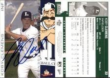 Koby Clemens Signed 2007 Multi Ad Lexington Legends RC Card Auto AU