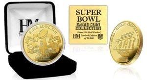 NFL Super Bowl XLII Limited Edition 24kt Gold Official Flip Coin - Picture 1 of 4