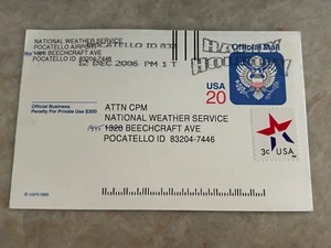 UZ6 20c OFFICIAL Postal Card USED Genuine Usage RARE - Uprated 23c with 3c - Picture 1 of 2