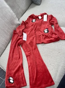 GYMBOREE WINTER PENGUIN SNOW CONE PENGUIN VELOUR PANTS HOODIE OUTFIT 4t - Picture 1 of 3