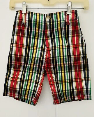 NEW Wes and Willy Plaid Brushed Cotton Bermuda Walking Shorts Boys size 7 - Image 1 of 3