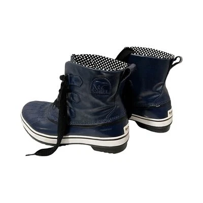 Botas de Lluvia SOREL Tivoli Azul Marino Impermeables Lunares Talla 8.5 Foto 1 de 4