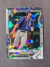Nick Loftin 2021 Bowman Chrome Prospect BCP-144 Atomic Refractor KC ROYALS