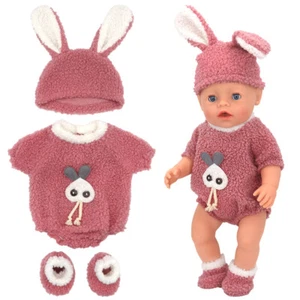 COSDOLL 17~18" Reborn Baby Dolls Clothes Baby Girl Clothes W/Hat+Socks 3PCS/Set - Picture 1 of 11