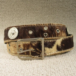 Cowhide Leather Belt Size 40 Large Brown Solid Eagle Bird Mexicanos Vintage - Picture 1 of 14