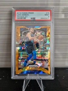 2019 Panini Prizm Orange Cracked Ice #75 Luka Doncic Mavericks PSA 9 MINT   - Bild 1 von 2