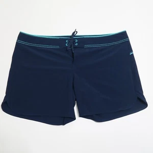 Carve Designs Board Shorts Womens 14 Blue Lace Up Stretch Swim Bottom Beach - Picture 1 of 10