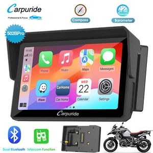Carpuride W502B Pro Motor Estéreo Carplay Android Automático BT Trans GPS Impermeable - Imagen 1 de 15