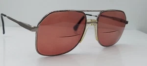 Vintage Luxottica Steven Gunmetal Pilot Metal Sunglasses FRAMES ONLY - Picture 1 of 6