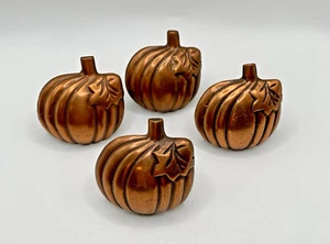 Anelli Tovagliolo Zucca in Rame Autunno Festivo Ringraziamento Set di 4 - Foto 1 di 4