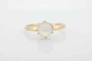 10k Victorian MOONSTONE Claw set ring Sphere Moonstone ring. Victorian Claw Moon - Picture 1 of 6