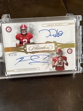 2020 Flawless Collegiate Jalen Hurts/Tua Tagovailoa RC Dual AUTO Autograph #1/10