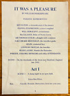 Echo & The Bunnymen Original Concert Poster Handbill Flyer Royal Shakespeare The
