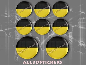 8 x Pegatinas Redondas 3D Relieve Bandera Baden-Württemberg- Todas las Banderas - Imagen 1 de 1