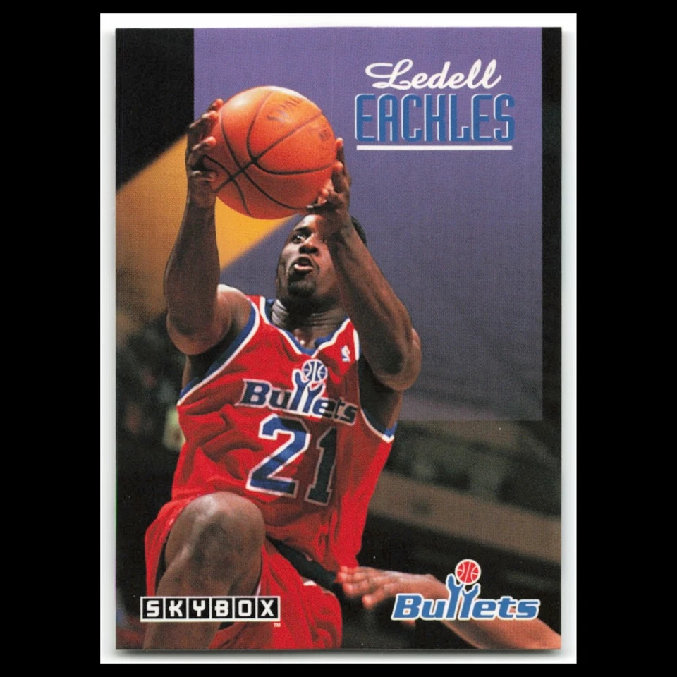 Ledell Eackles #247 1992 SkyBox Washington Bullets Basketball Card NBA NM - Image 1 of 3