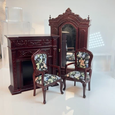 4Pc Dollhouse Miniature Furniture Lot Fireplace Bespaq 1:12 Scale YN06 - Image 1 of 4