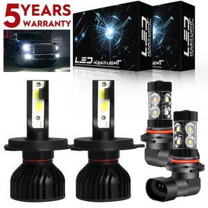 Para For Toyota Tundra 2000-2006 Faros LED Hi Lo+Combinación de luces antiniebla - Picture 1 of 14