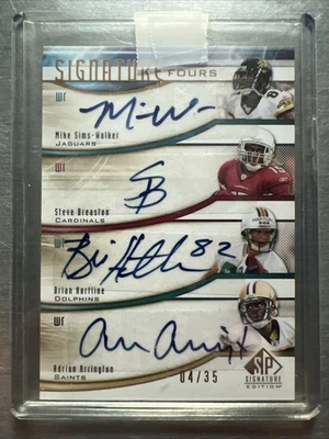 2009 SP Signature Fours /35 Sims-Walker/Breaston/Hartline/Arrington 🔥INVEST🔥📈 - Image 1 of 2