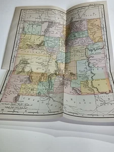 Antiguo NUEVO MÉXICO 1903 Mapa Plegable Color Detalle Condados Ferrocarriles Casi Nuevo TX - Imagen 1 de 4