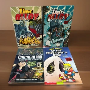 Lot of 4 Children's Graphic Novels Graphix by Scholastic Boy's Interest Action - Picture 1 of 9