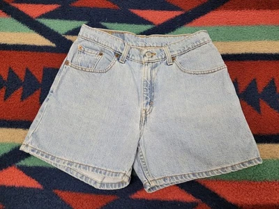 Vintage 90s Levi's Jean Shorts 647 Womens Size 7 Jr. Light Wash 27x4 - Image 1 of 4