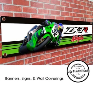 Kawasaki ZX-7R Ninja PVC Banner für Garage, Werkstatt etc. - Bild 1 von 2