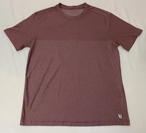 T-shirt tecnica Vuori Grandview uomo grande rosso erica performance atletica SS - Foto 1 di 6