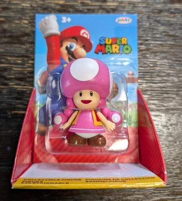 World of Nintendo Super Mario - Toadette 2.5" Mini-Figura Jakks Pacific Nuevo  Foto 1 de 4