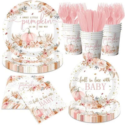 Pequeña Calabaza Rosa Baby Shower Decoraciones Niña, Boho Una Dulce Calabaza... Foto 1 de 4