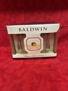VINTAGE BALDWIN WAVE LEVER PREMIUM HALL & CLOSET SATIN NICKEL FINISH - NEW - Picture 1 of 7