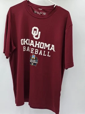 Oklahoma Sooners Baseball 2022 NCAA College World Series T Shirt Large Maroon - Image 1 of 4