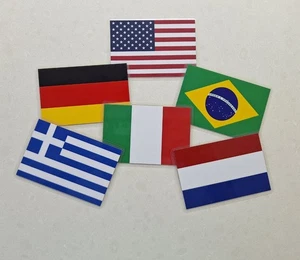 6 Flag Magnets, Personal Choice of Country Flags, Magnet states, Hard Laminated - Bild 1 von 10