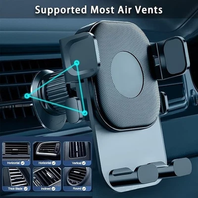 Universal Car Phone Holder Air Vent Mount for 4.7–7" Phones Anti-Slip Secure - image 1 of 4