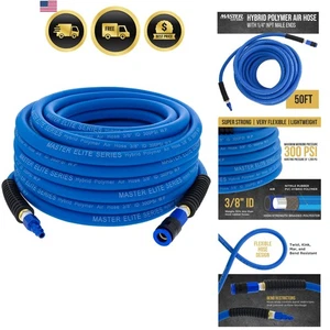 Manguera de aire polímero híbrido de 50 pies para pistola pulverizadora herramienta de aire compresor resistente a las torceduras - Imagen 1 de 9