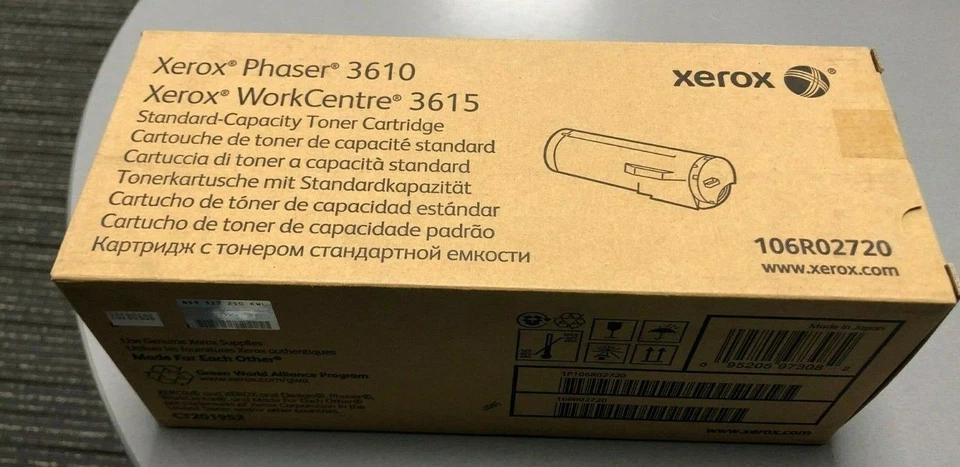 Tóner negro genuino Xerox 106R02720 (106R2720) - NUEVO SELLADO Foto 1 de 1