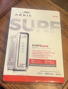Arris SURFboard SB8200 DOCSIS 3.1 Gigabit Cable Modem - New/Open Box - Afbeelding 1 van 6