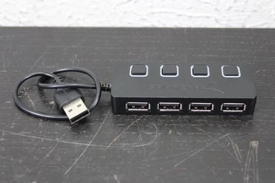 Genuine Sabrent 4-Port USB 2.0 Hub w/ Individual LED Power Switches HB-UMLS - Image 1 of 4