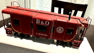 Rare Sunset 2-rail brass Baltimore & Ohio B&O red I-5 bay window caboose - Picture 1 of 5