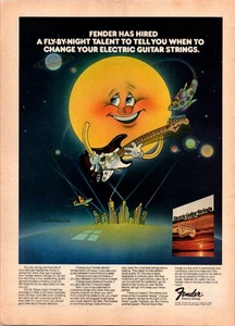 VINTAGE 1975 ELECTRIC GUITAR STRINGS PRINT AD - Picture 1 of 1