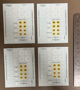 GW WH40k c.2014 Space Marines Ultramarines Vehicle Decals Transfers x 4 ! - Picture 1 of 1