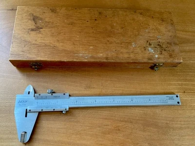 LUFKIN No. 701 Machinists 6" Vernier Calipers, Satin Chrome Finish, Swiss Made - Image 1 of 4