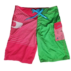 Oakley Board costume da bagno corto uomo 30 sfoderato anni 2000 rosa/verde - Foto 1 di 5