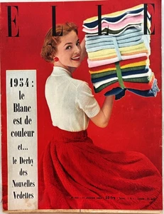 ELLE Magazin Nr. 422 vom 11. Januar 1954 alte Modemagazin Damen Nähen - Bild 1 von 7