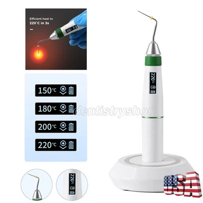 Sistema de obturação de caneta aquecida endodôntica sem fio dental Endo Gutta Percha + 2 pontas - Imagem 1 de 4