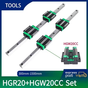 2XHGR20 guía lineal carril guía carril 300-1500 mm + 4x bloque deslizante CNC - Imagen 1 de 19