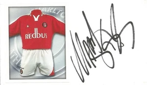 CHARLTON: MATHIAS SVENSSON SIGNED 3x5 WHITECARD+COA - Picture 1 of 1